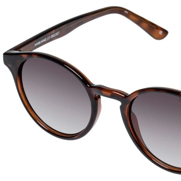 Le Specs Whirlwind Tortoise Round Sunglasses - Picture 2 of 3